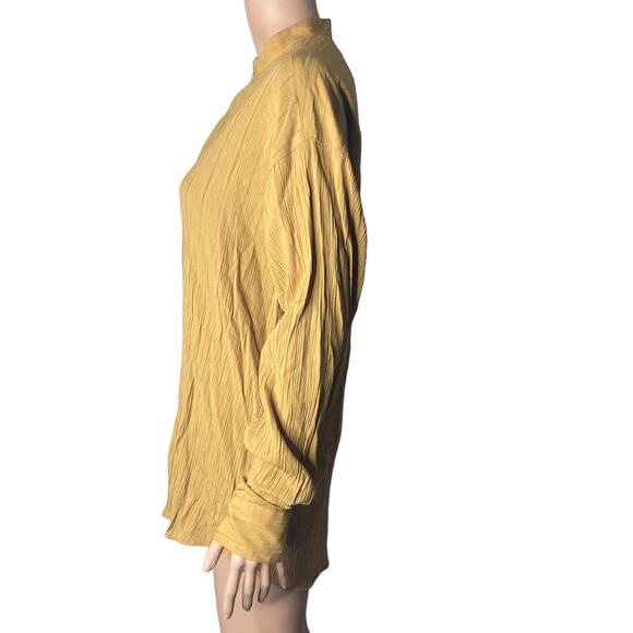 Elliot Shirt Mens Med Gold Button Front 15-15.5 - Picture 10 of 14